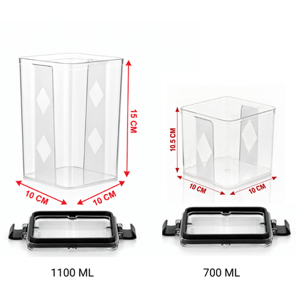 1100ml + 700ml Air-Tight Kitchen Storage Containers