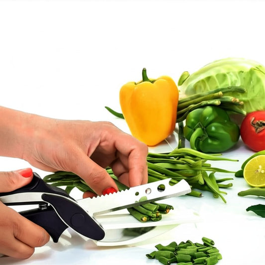 4-in-1 Smart Kitchen Cutter | Stainless Steel Chopper, Peeler & Opener – Black