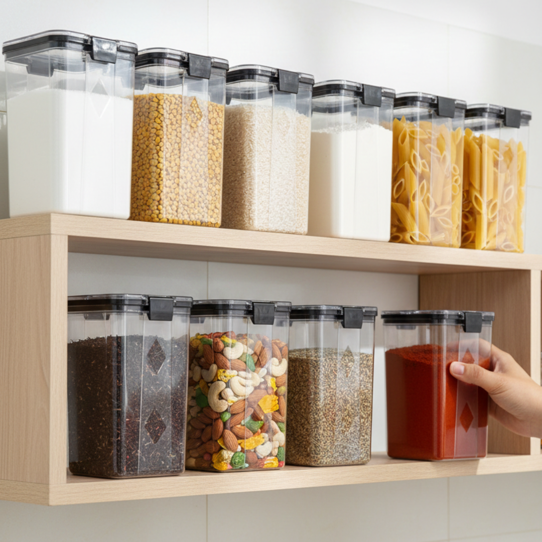 1100ml + 700ml Air-Tight Kitchen Storage Containers